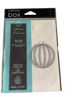 Memory Box Andover Ornament Steel Metal Craft Die 2.2x2.3" Cardstock/Felt